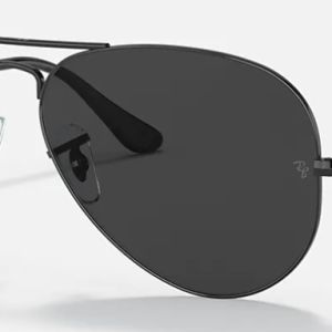 Aviator Large Metal Total Black w/ Black Polarized Lense