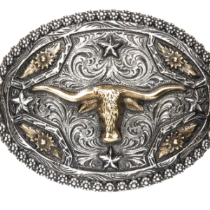 Longhorn with Stars Buckle