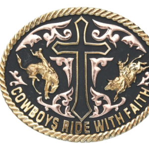 Cowboys Ride with Faith Buckle