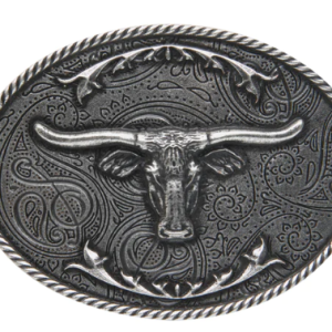 Longhorn with Scrolls Buckle