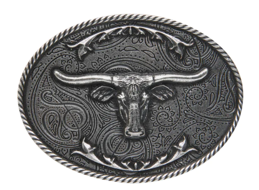 Longhorn with Scrolls Buckle