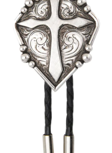 Antiqued Cross with Etching Bolo