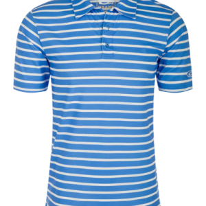 Performance S/S Stretch Striped Polo Marina Blue
