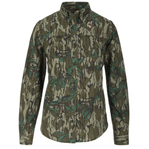 Women's Mesh Back Flyweight Shirt 2.0 Mossy Oak Greenleaf