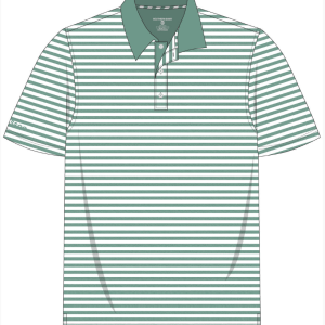 Country Club Heather Stipe Polo - Fairway Green