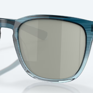 Sullivan Polarized Sunglasses - Shiny Deep Teal Fade Gray Silver Mirror 580G