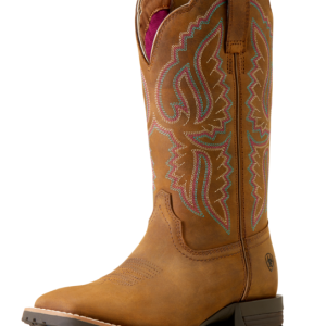Hybrid Ranchwork Distressed Tan Western Work Boot