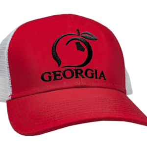 Georgia Mesh Back Trucker Hat - Red/White