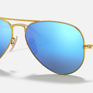 Aviator Large Metal matte Arista Blue Mirror Lense