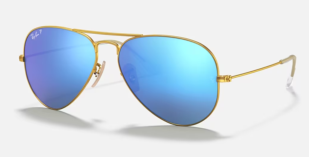 Aviator Large Metal matte Arista Blue Mirror Lense
