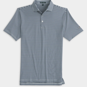 Hinton Stripe Polo - Storm/Dark Navy
