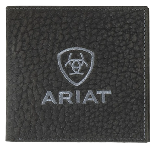 Ariat Black Bifold Bull Hide Wallet