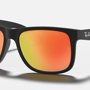 Justin Rubber Black Brown Mirror Orange Lense