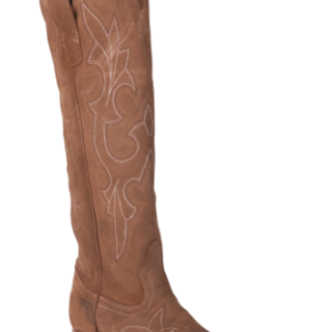 Ladies Embroidered Sand Suede Tall Western Boots