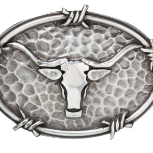 Ariat Oval Longhorn Barbwire Buckle