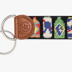 Beer Needlepoint Keychain