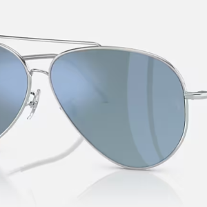 Aviator Reverse Silver Dark Grey Mirror Turquoise