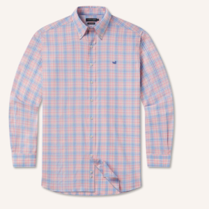Blount Performance Dress Shirt - Peach/Blue