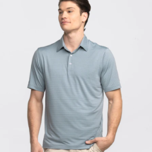 Largo Stripe Polo - Tonal Teal