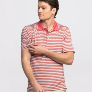 Somerset Stripe Polo - Dusty Sunrise