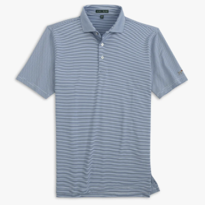 Hinton Stripe Polo - White/Navy