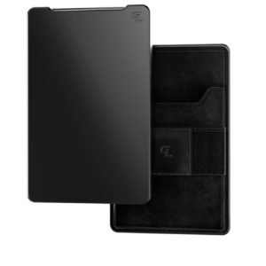 Leather Wallet - Gun Metal/Black