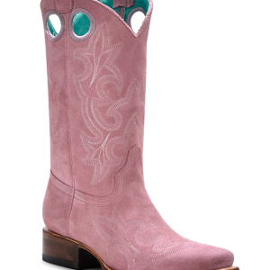 Lilac Embroidery Square Toe