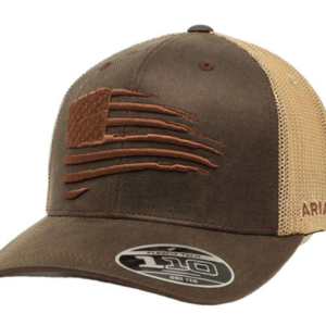 Flag Emblem Ball Cap - Brown Oilskin
