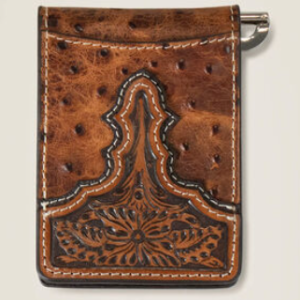 Ariat Men's Ostrich Clip Wallet