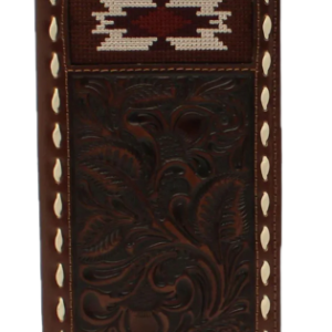 Nocona® Men's Southwestern Buck Lacing Brown Rodeo Wallet