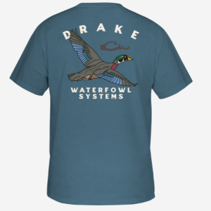 Retro Wood Duck T SS - Coronet Blue Light Heather