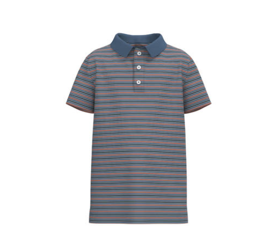 Youth Tucker Stripe Polo - Country Blue