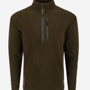 Fall River Grid Fleece Half-Zip Pullover - Kalamata Olive