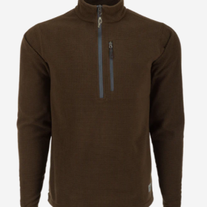 Fall River Grid Fleece Half-Zip Pullover - Dark Brown