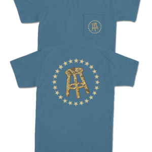Barstool Camo Logo Pocket Tee - Blue Jean