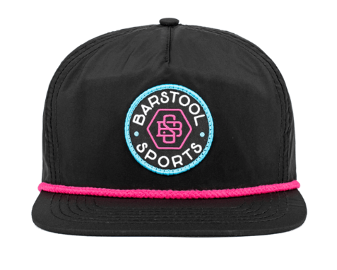 Bar Stool Retro Logo Rope Hat - Black