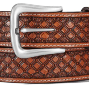 Justin Unisex Brown Saddle Creek Western Leather Belt