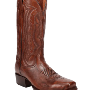 Wade Honey Brown Leather Square Toe Boot