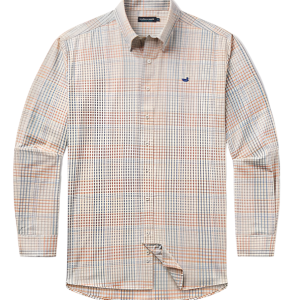 Edgefield Windowpane Dress Shirt - Burnt Taupe & Sage