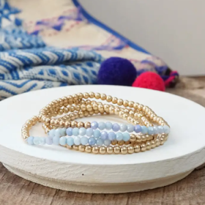 Small Bracelet Stack - Denim Blue