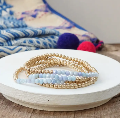 Small Bracelet Stack - Denim Blue
