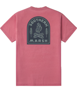 Toddler SEAWASH™ Tee - Campfire Badge - Rhubarb