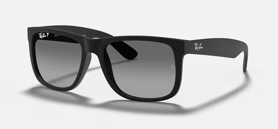 Justin Classic Rubber Black Light Grey Gradient Polarized Lense