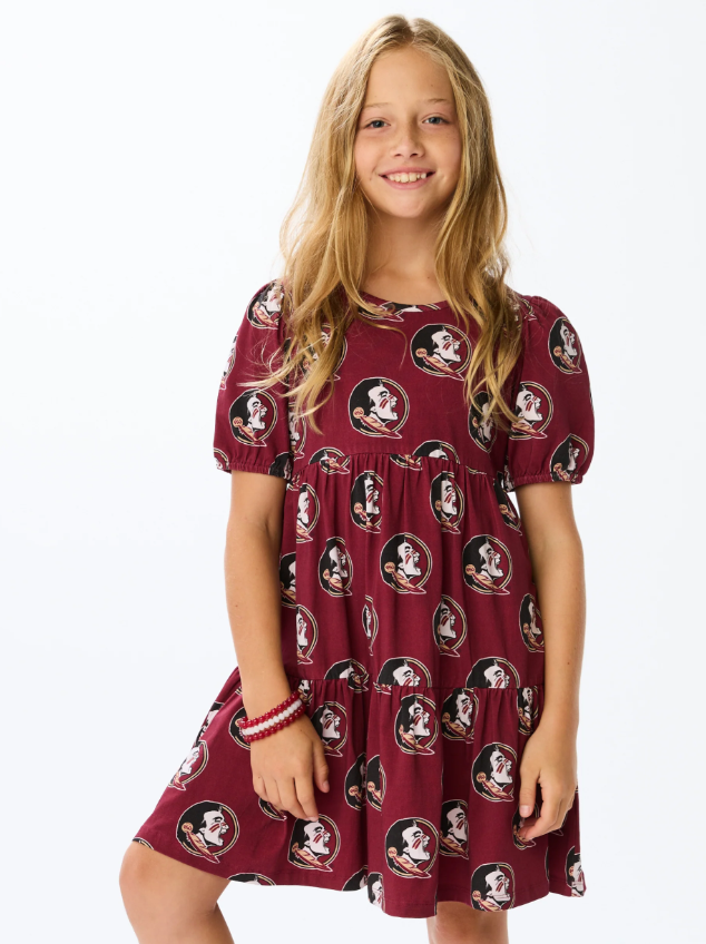The Girls Tiered Dress - Florida State