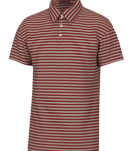 Hinton Stripe Polo - Red/Sandstone