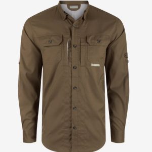 Wingshooter's Trey Dobby Button-Down LS Shirt - Choc Chip