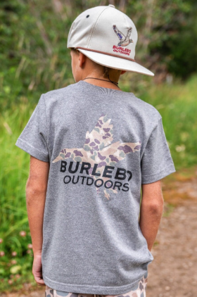 Youth Tee - Pintail Diving Duck - SS - Dark Heather Grey