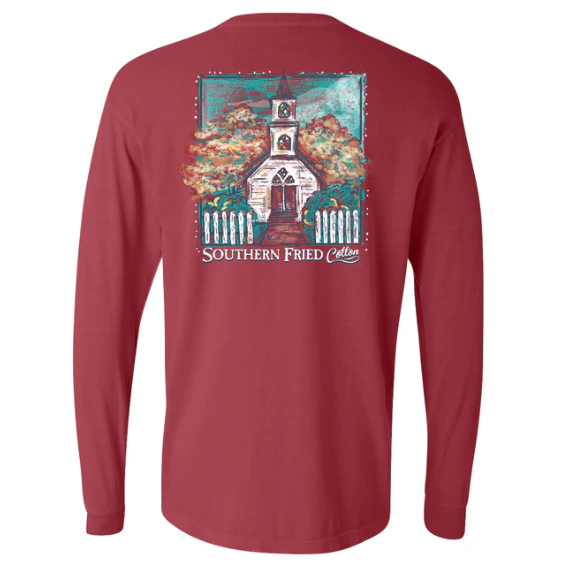 Little White Church LS - Crimson