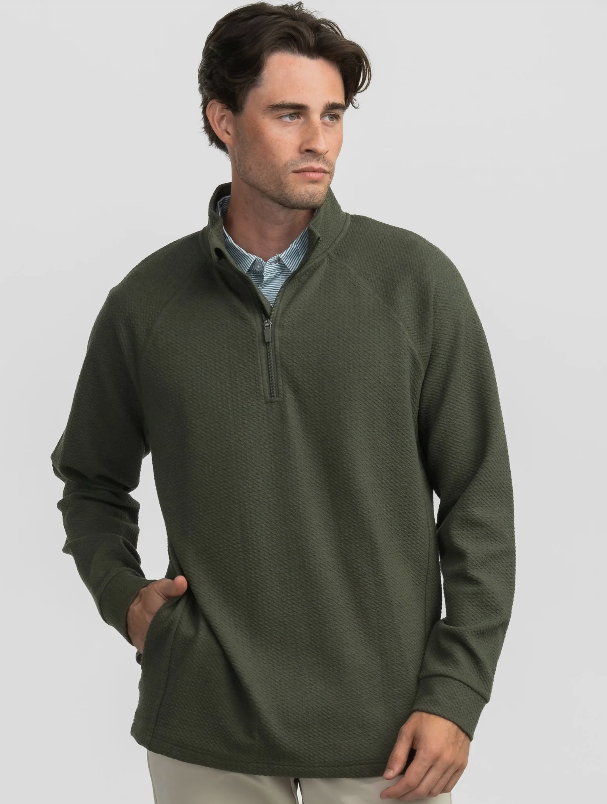Dallas Performance Qtr Zip - Upland Olive