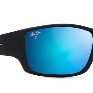 Local Kine Polarized - Soft Black w/ Blue Hawaii Lenses